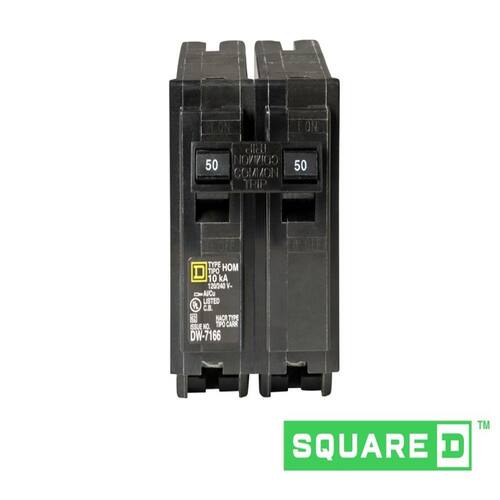 Circuit Breaker 50 Amp 2-Pole Circuit Homeline Breaker(HOM250CP)