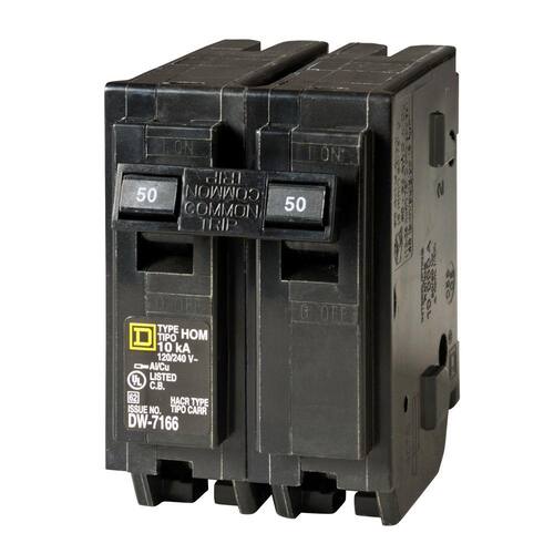 Circuit Breaker 50 Amp 2-Pole Circuit Homeline Breaker(HOM250CP)