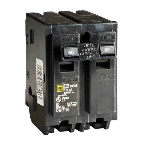 Circuit Breaker 60 Amp 2-Pole Circuit Homeline Breaker(HOM260CP)