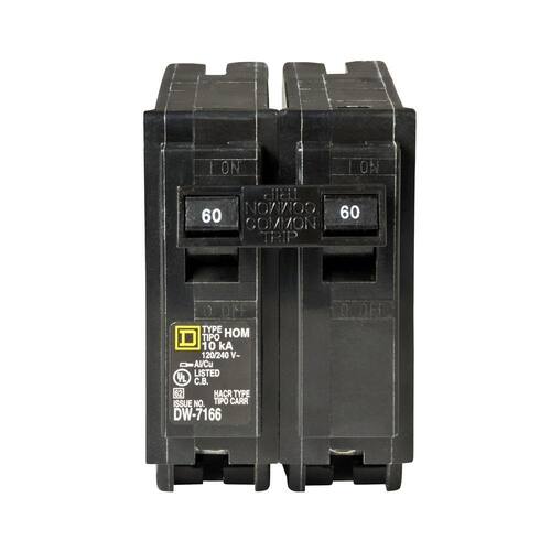 Circuit Breaker 60 Amp 2-Pole Circuit Homeline Breaker(HOM260CP)