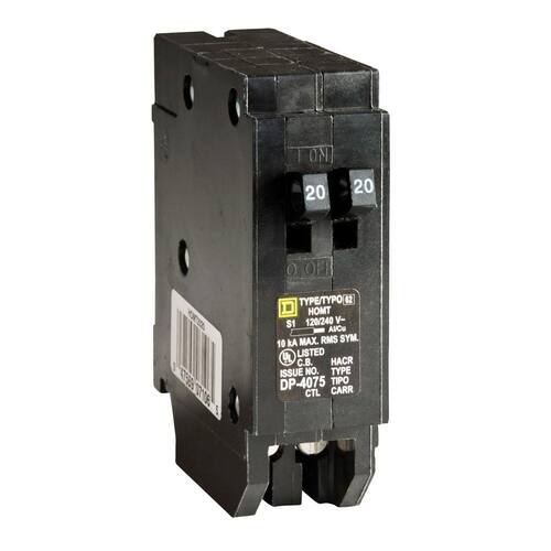 Circuit Breaker Amp Single-Pole Circuit Homeline 2-20 Tandem