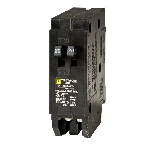 Circuit Breaker Amp Single-Pole Circuit Homeline 2-20 Tandem