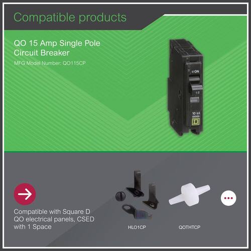 Circuit Breaker 15 Amp Single-Pole Circuit QO Breaker(QO115CP)