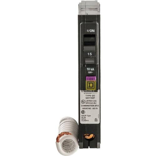 Circuit Breaker 15 Amp Single-Pole Circuit QO Dual Function (CAFCI and GFCI)