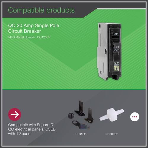 Circuit Breaker 20 Amp Single-Pole Circuit QO Breaker(QO120CP)