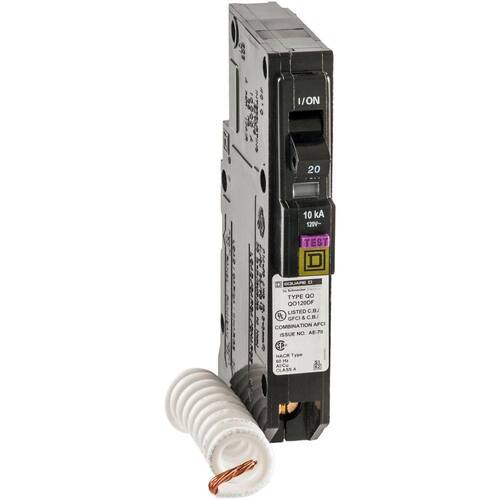 Circuit Breaker 20 Amp Single-Pole Circuit QO Dual Function (CAFCI and GFCI)