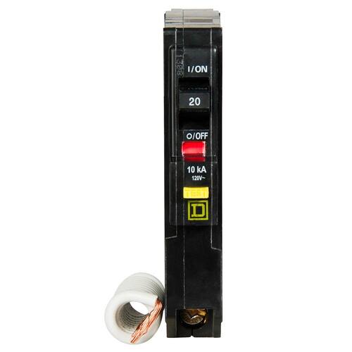 Circuit Breaker 20 Amp Single-Pole Circuit QO Qwik-Gard GFCI