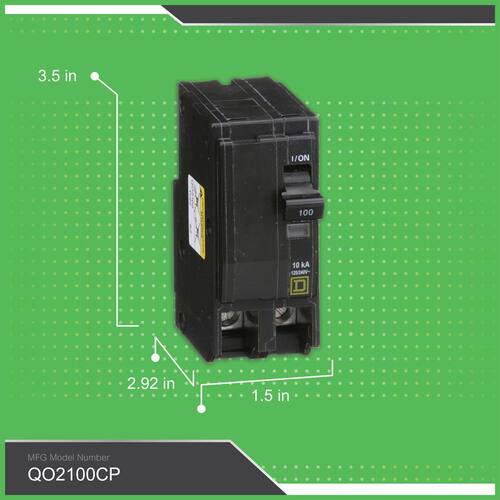 Circuit Breaker 100 Amp 2-Pole Circuit QO