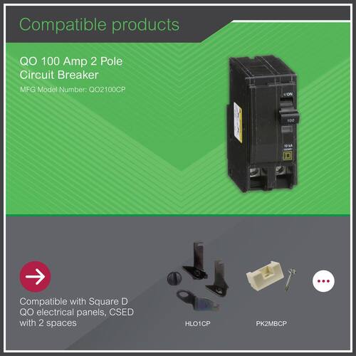 Circuit Breaker 100 Amp 2-Pole Circuit QO