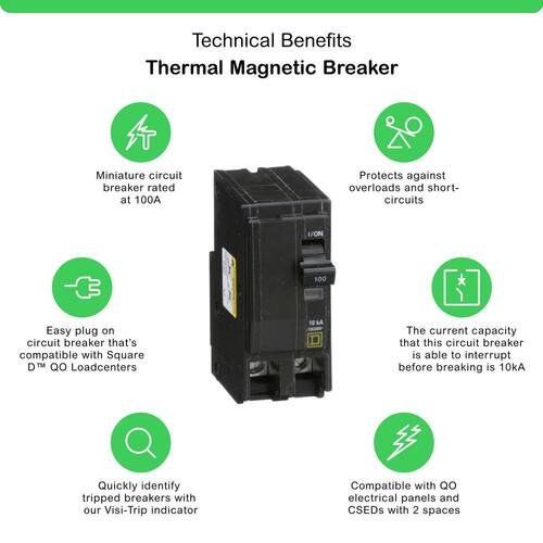 Circuit Breaker 100 Amp 2-Pole Circuit QO