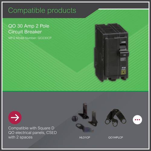 Circuit Breaker 30 Amp 2-Pole Circuit QO Breaker(QO230CP)