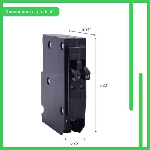 Circuit Breaker Amp Single-Pole Circuit QO 2-20 Class CTL Tandem