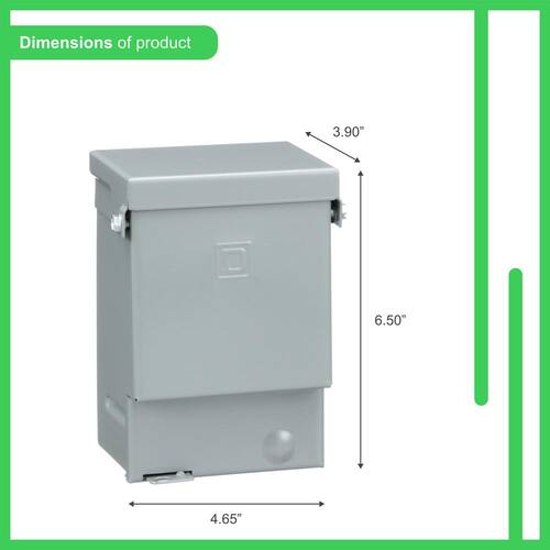 60 Amp QO 240-Volt 7.4 kW Non-Fuse AC Disconnect(QO200TRCP)