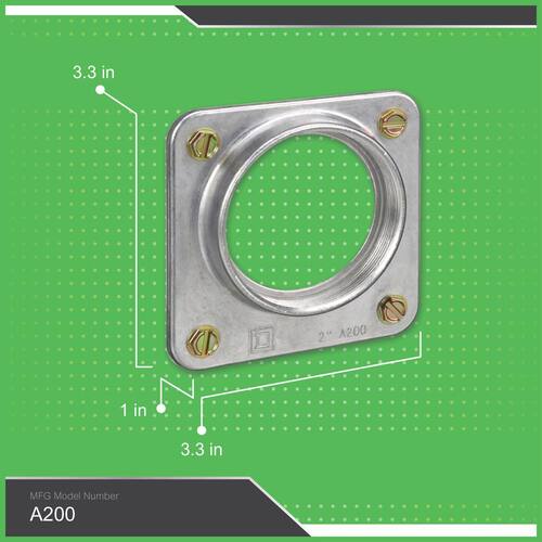 2 in. Hub for Square D Meter Sockets and CSEDs with A Openings(A200)