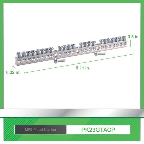 Load Center 23 Terminal Ground Bar Kit for QO/Homeline Electrical Panel/Load Center(PK23GTACP)