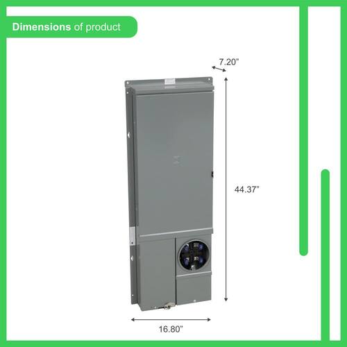 Circuit Breaker 200 Amp 30-Space 42-Circuit Homeline Outdoor Ring-Type Semi-Flush Mount Solar-Ready Main Plug-On Neutral CSED