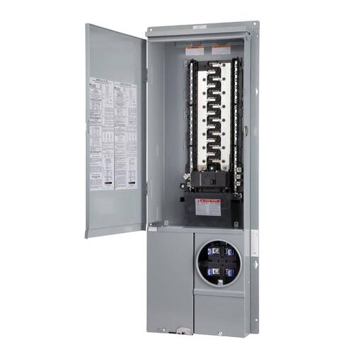 Circuit Breaker 200 Amp 30-Space 42-Circuit Homeline Outdoor Ring-Type Semi-Flush Mount Solar-Ready Main Plug-On Neutral CSED