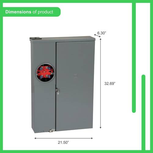 Circuit Breaker 200 Amp 30-Space 42-Circuit Homeline Outdoor Ring-Type Surface Mount Solar-Ready Main Plug-On Neutral CSED