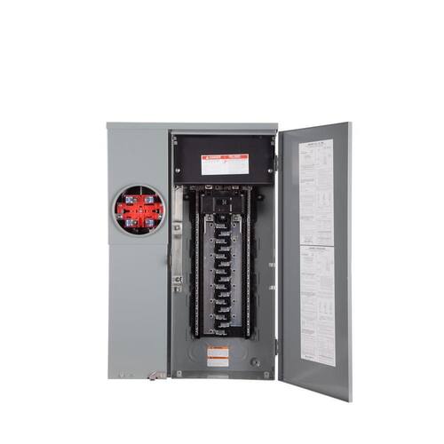 Circuit Breaker 200 Amp 30-Space 42-Circuit Homeline Outdoor Ring-Type Surface Mount Solar-Ready Main Plug-On Neutral CSED