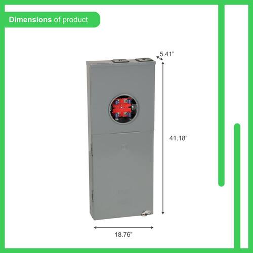 Circuit Breaker 200 Amp 20-Space 40-Circuit Homeline Outdoor Ring-Type Overhead Service Surface Mount Main CSED Value Pack