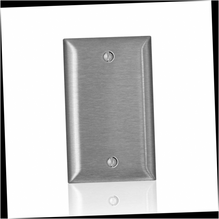 Wallplate Blank 1-Gang Standard Size Magnetic Stainless Steel C-Series