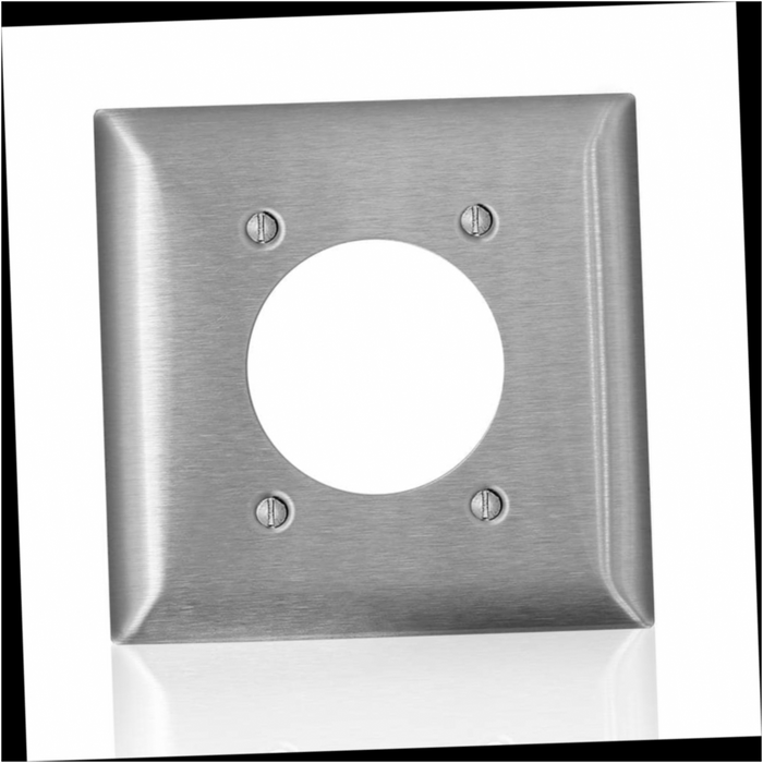 Wallplate 2-Gang Standard Size 2.15 in. Magnetic Stainless Steel Range and Dryer C-Series Type 430