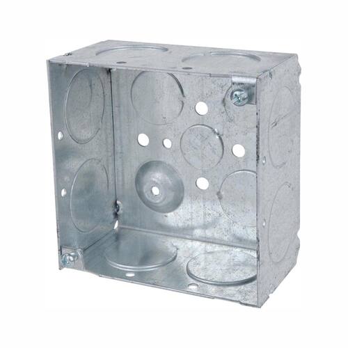 Electrical Box Metal Square 4 in. 30.3 cu. in. 1-Gang.