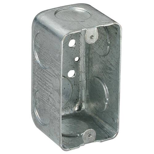 Metal Electrical Box 1-Gang New Work Handy/Utility 4 in. x 2 1/8 in. x 2 1/8 in. 14.5 cu. in. with 3/4 in. Knockouts