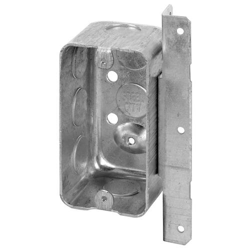 Handy Box 4 in. x 2-1/8 in. New Work Metal Deep with T-Bracket 1-Gang