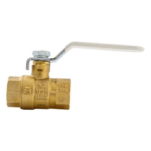 Ball Valve 1/2 in. Brass FPT Full Port with Packing Gland