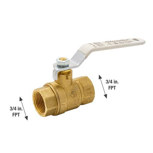 Ball Valve 3/4 in. Brass FPT Full Port with Packing Gland