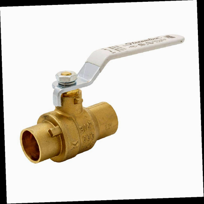 Ball Valve Brass SWT Full Port 3/4 in. with Packing Gland