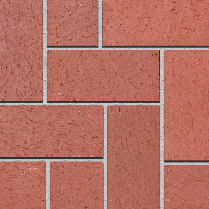 Paver 3-5/8 in. x 7-5/8 in. x 2-1/4 in. Modular Solid Sunset Red Clay 3