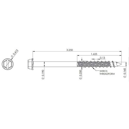 Concrete Anchor 1/4 in. x 3-1/4 in. Hex Head Hex (75-Pack)