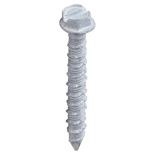 White UltraShield Hex Washer-Head Concrete Anchors 1/4 in. x 1-3/4 in. (75-Pack)