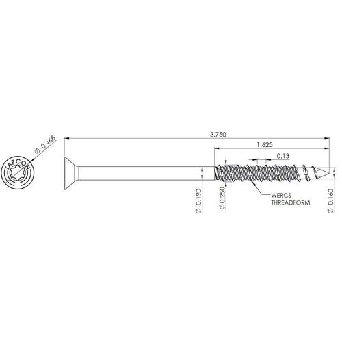 Star Flat-Head Concrete Anchors 1/4 in. x 3-3/4 in. (25-Pack)