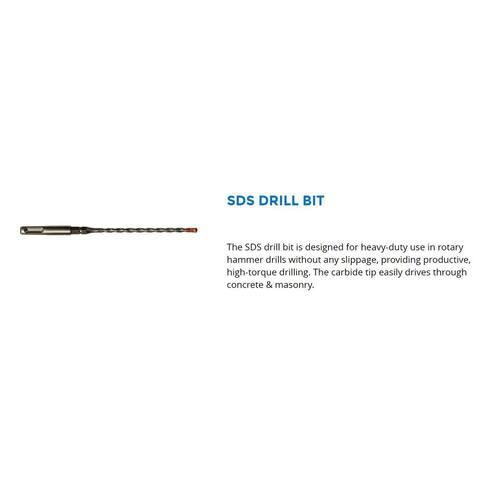 Carbide SDS Drill Bit (1-Piece), 3/16 in.