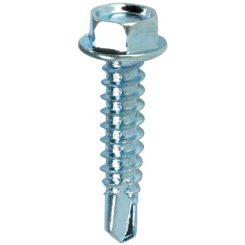 Sheet Metal Screws #8 3/4 in Washer Head Hex Zinc Plated (180-Pack)