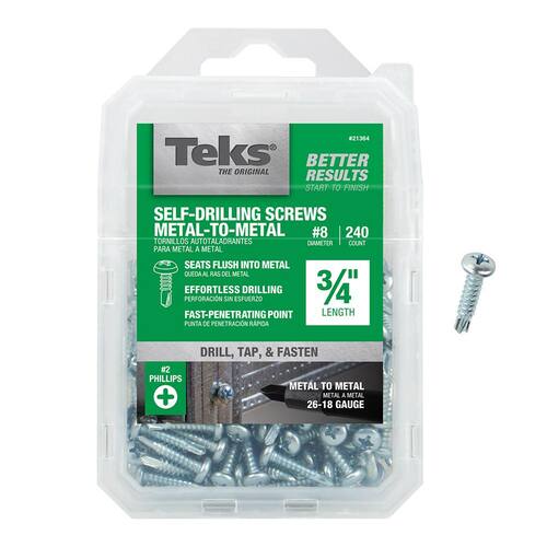 Self-Drilling Screws Phillips Pan-Head 3/4 in. x #8 240-Pack