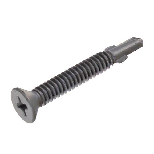 Self Drilling Winged Screws Phillips Flat-Head 1/4 in. -14 x 3 in. (40-Pack)