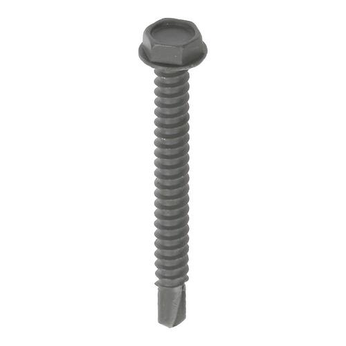 Screw Hex Washer Head Corrosion Resistant 12-14 x 2 in. Drill Point (60-Pack)