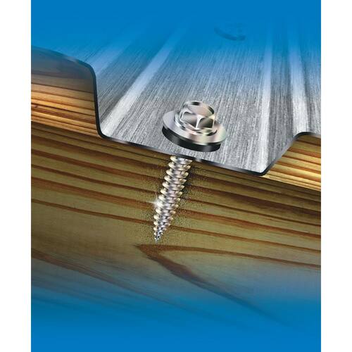 Sheet Metal Screws #9 1 in Washer Head Hex Electro Galvanized Zinc (120-Pack)