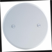 Metal Wall Plate 1-Gang White Textured Round Blank 5 in.