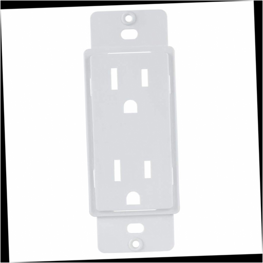 Wall Plate Adapter 1-Gang Duplex Plastic Cover-up White (Textured/Paintable Finish)