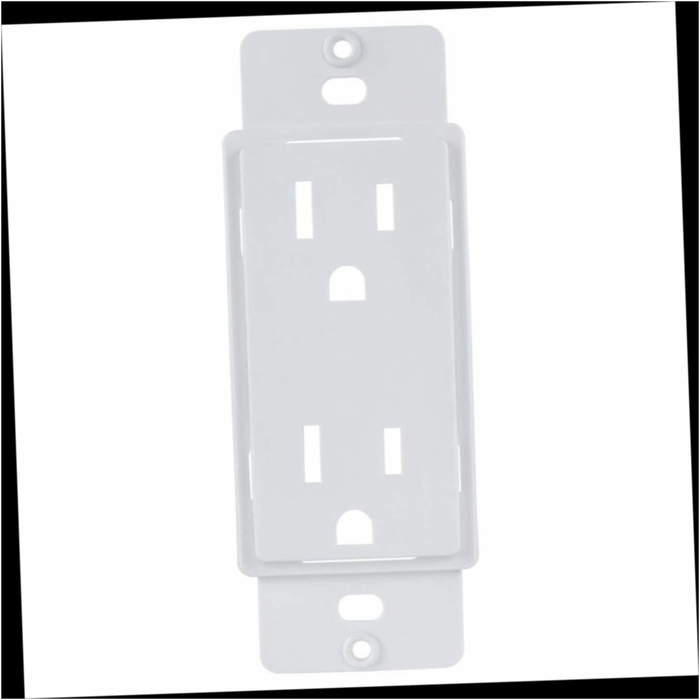 Wall Plate Adapter 1-Gang Duplex Plastic Cover-up White (Textured/Paintable Finish)