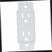 Wall Plate Adapter 1-Gang Duplex Plastic Cover-up White (Textured/Paintable Finish)