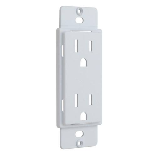 Wall Plate Adapter 1-Gang Duplex Plastic Cover-up White (Textured/Paintable Finish)