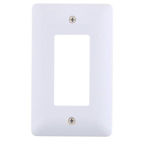 Plastic Wall Plate 1-Gang Decorator/Rocker (Paintable) White