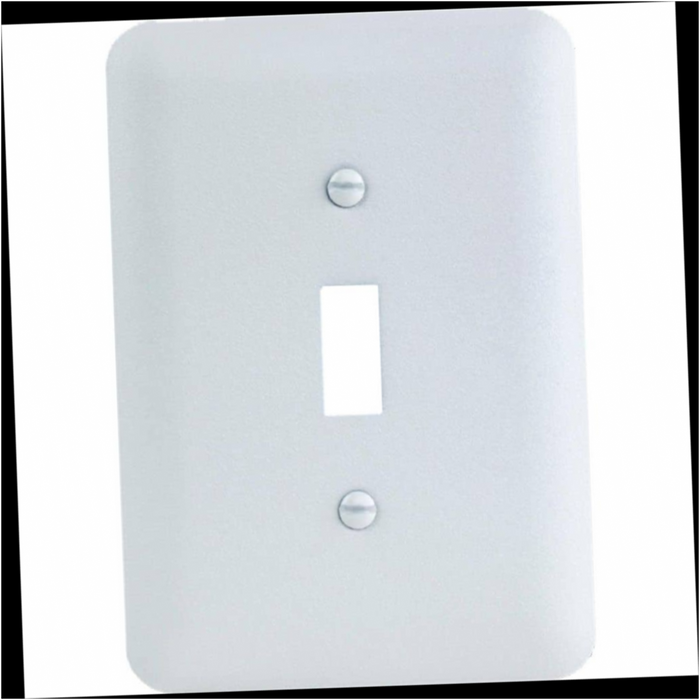 Wall Plate Toggle Metal 1-Gang White (Textured/Paintable Finish) 1pc.