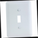 Wall Plate Toggle Metal 1-Gang White (Textured/Paintable Finish) 1pc.